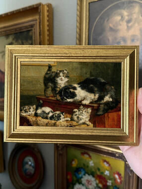 Vintage Style Mom with Kitties Art Print Gallery Wall